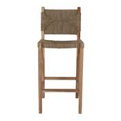 Lot 2 Tabourets hauts bois et fibre marine style méditerranéen naturel