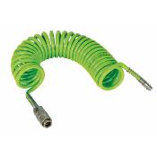 Tuyau air 5m spiralé 6x8mm BASF PU raccordé