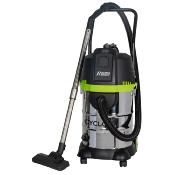 Aspirateur eau poussières cendres 30L 1600w CYCLONIX prise outil électro