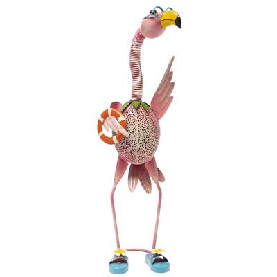 Flamant rose solair décoration jardin 1 led couleur hauteur 48.5cm