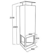 Cheminée triangulaire centrale avec finition anthracite 11 Kw