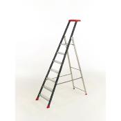 Escabeau professionnel + porte-outils Gamme PROLUX PLUS - marches 90mm