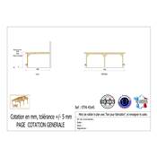 Abri Toit Plat Adossé Bois Douglas France Carport Auvent voiture 450x450cm H 250cm
