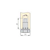 Lot 20 vérins réglage meubles base hexagonale M6 réglage 18mm Acier plastique