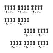 Lot 10 kits pieds réglage meubles pré-assemblée haut. 100mm réglable 98-115mm plastique Noir