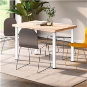 Lot 4 pieds table diam. 60mm H 830mm Acier blanc