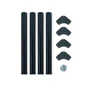Lot 4 pieds table diam. 60mm H 830mm Acier noir