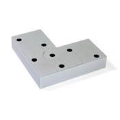Lot 20 pieds meuble Alumix 8 haut. 12mm plastique alu.
