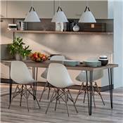 Lot 4 pieds Hairpin 3 fils par table haut. 710mm Acier noir