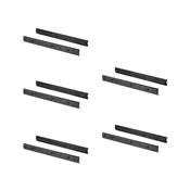 Lot 5 jeux Coulisses tiroirs roulement billes haut. 45mm prof. 600mm sortie totale Noir