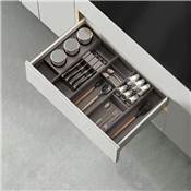 Orderbox Porte-couteau tiroir 150x470mm Acier Bois Anthracite