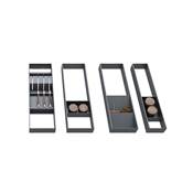 Orderbox Porte-couteau tiroir 150x470mm Acier Bois Anthracite