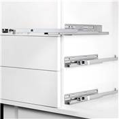 Jeu coulisses invisibles Silver coulisse sortie totale push prof. 450mm Acier Zingué