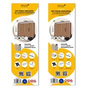 Kit quincaillerie Placard 81 2-coulissants fermeture souple profil aigu ép. 16mm mat