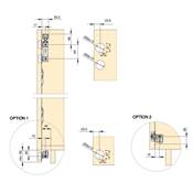Kit quincaillerie 2 portes coulissantes pliantes armoire fermeture souple Twofold 4 coulisse