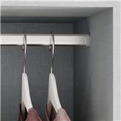 Lot 2 rails d'armoire 1,15 m supports alu. Zamak Anodisé mat