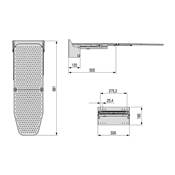 Table repasser murale pliante Iron Wall pivotante 180° acier bois Blanc