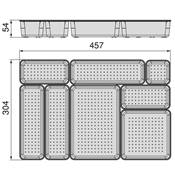 Kit 8 seaux organisateurs Cube tiroirs plastique Transparent
