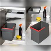Bac tri sélectif montage sur porte meuble Recycle 1 bac extractible 15 L Anthracite