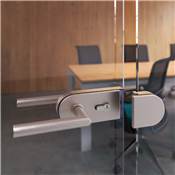 Poignées serrures portes verre intérieur Modèle L-R acier inoxydable