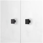 Lot 10 boutons meubles Ceuta 31.5x31.5mm Zamak noir