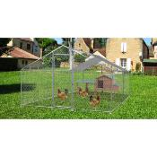 Enclos parc grillagé pour poules, bâche de toit en polyester