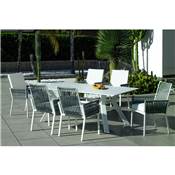 Table à Manger rectangulaire blanche longueur 210cm ANDES-210-KRION