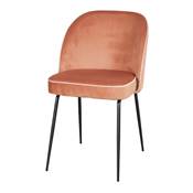 Lot 2 chaises tapissées style mid century peche