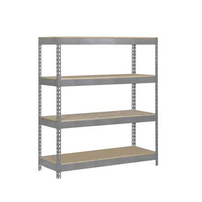 Étagère en métal galva bois 4 étagères charge 300 kgs dim.2000x1200x450mm sans vis