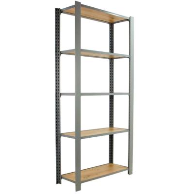 Étagère en métal gris nodi 5 étagères charge 200 kgs dim.2100x1600x300mm sans vis