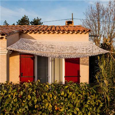 Toile d'ombrage ajourée rectangulaire beige 120g/m2 dim.2x3m