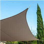 Voile d'ombrage rectangulaire taupe 160g/m2 dim.4x5m