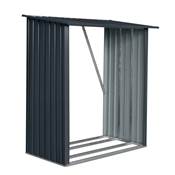 Abri range bûche adossé métal 1.63x0.89 hauteur 154cm anthracite