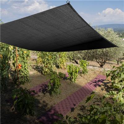 Toile d'ombrage potager et serre 2x3m oeillets 50cm filtre 75% 80 g/m2 noir