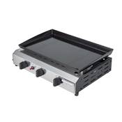 Plancha gaz grise et noir 3 brûleurs 7,2Kw dim.56.5x34cm