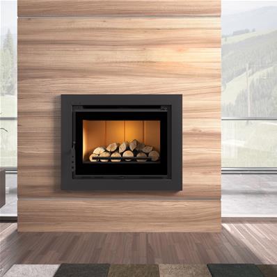 Insert de cheminée en acier 12.5 Kw acier
