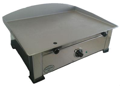 Plancha éléctrique avec plaque de cuisson en acier décapé 6kw 812x445x274mm