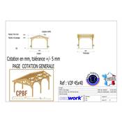 Abri Deux Pentes, Bois DOUGLAS Français, Carport, Auvent, Abri voiture