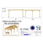 Abri, carport Toit Plat, Bois DOUGLAS Français