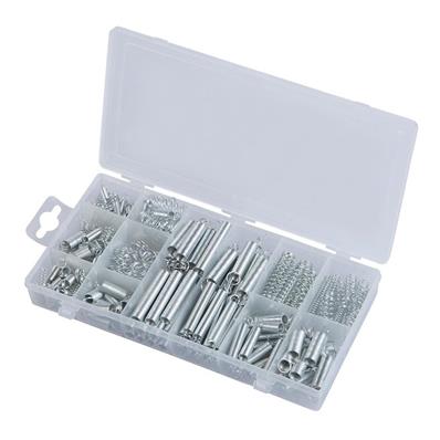 Lot 200 ressorts acier en coffret env. 76 compression 124 extension