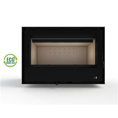 Pack Insert cheminée bois AVEIRO-C-795, puissance 8KW, Cadre 3 côtés