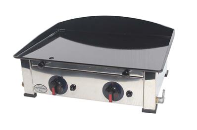 Plancha gaz avec plaque de cuisson en acier émaillé 6.4kw 612x445x274mm