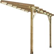Structure à adosser en bois traité 5,96m², ABT3020, BURGER