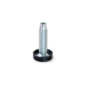 Lot 20 pieds nivellement meubles réglage interne M10 diam. 23mm haut. 46mm Acier plastique
