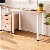 Lot 4 pieds table diam. 60mm H 830mm Acier blanc