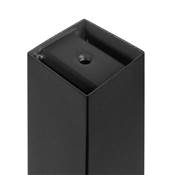 Lot 4 pieds table carrés 50x50mm Acier noir