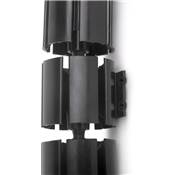 Colonne passe-câbles Hexa plastique noir