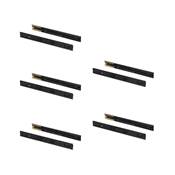 Lot 5 jeux Coulisses tiroirs roulement billes haut. 45mm prof. 550mm sortie totale amortie Noir