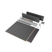 Kit tiroirs cuisine salle bains Vertex haut. 93mm panneaux inclus mod. 450mm Anthracite