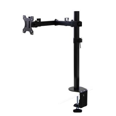 Supports écrans table inclinables pivotants 360° simples acier peints noir